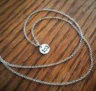 Silver Number/Initial Disc Necklace